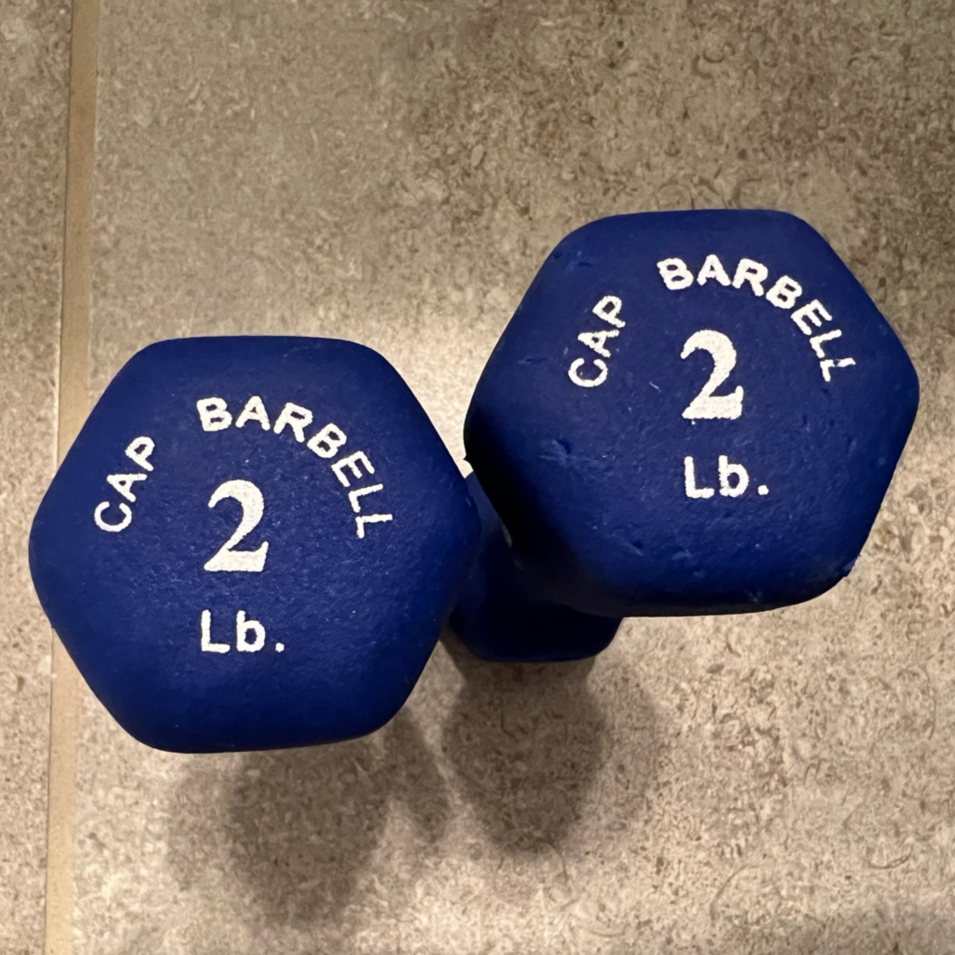 Cap Barbell 2 Lb Neoprene Dumbbell Pair Blue Hand Weights Home Workout